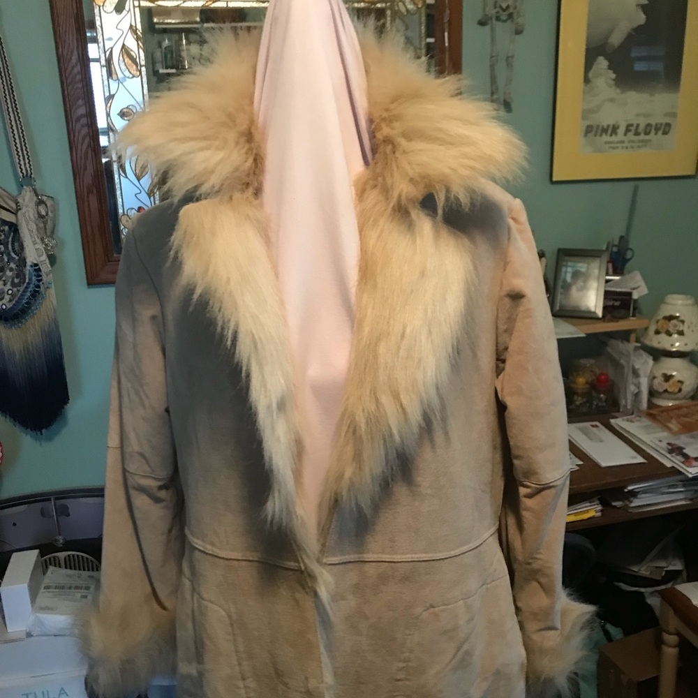 Long fur lined coat
